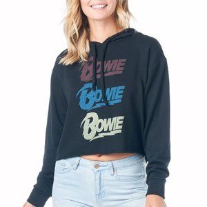 David Bowie Cropped Hoodie